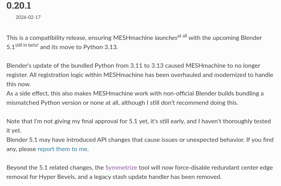 machin3io's tweet photo. #MESHmachine 0.20.1 is out! #b3d
https://t.co/xznfDKRNiO - Blender Market, Gumroad, Documentation
What's new: https://t.co/a5OqJF0mUk https://t.co/sW4NezpO5L