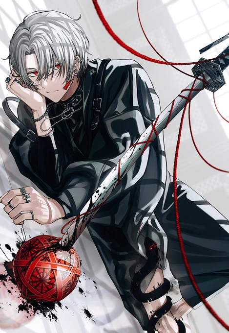 #私はこういう絵を描いています 和と男の子を描くのが好きです