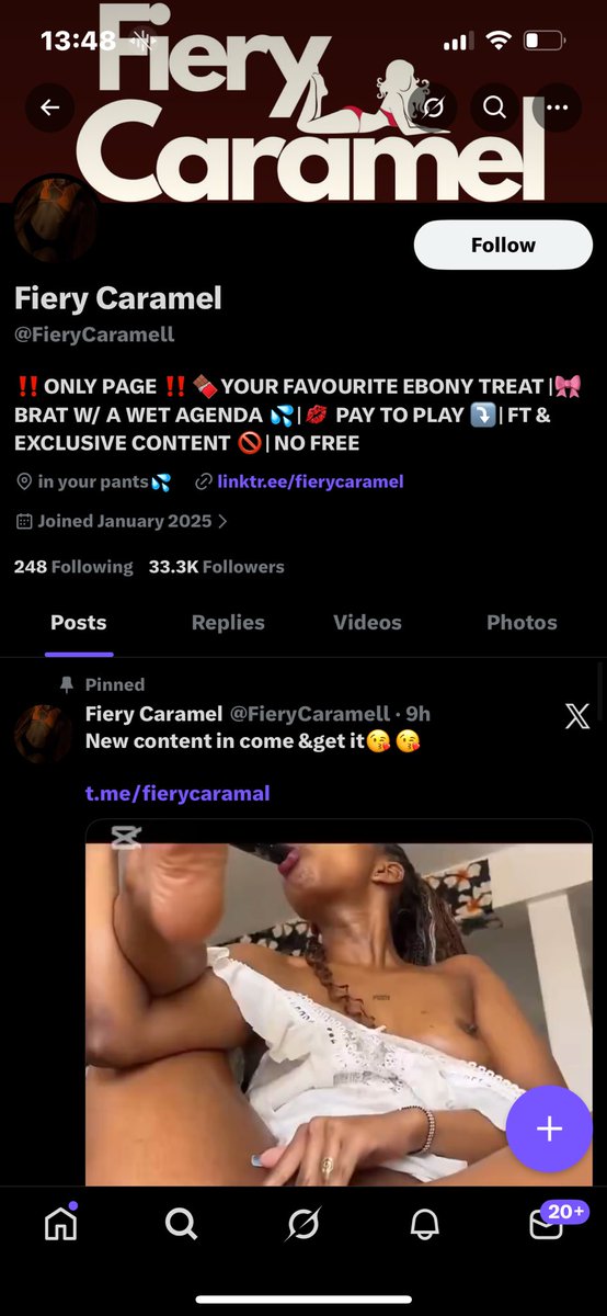 It really hurts seeing people get scammed using my name 😔
Please be careful. I only have ONE official account(<a href="/FieryCaramel/">FieryCaramel</a>)
If anyone messages you asking for FaceTime or money from another page, it’s NOT me.
Stay safe babies❤️