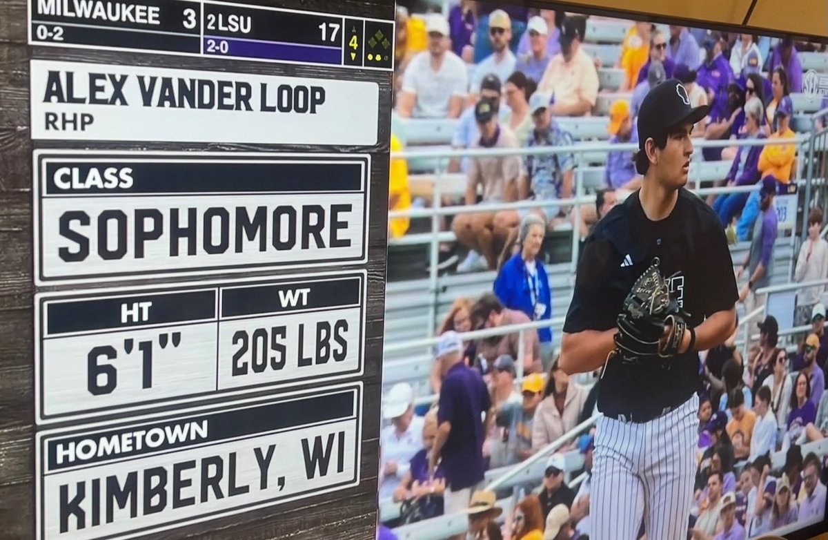 Congratulations to <a href="/amvloop424/">Alex Vander Loop</a> on his college debut at <a href="/LSUbaseball/">LSU Baseball</a> First college hitter he faced was retired on an F-7. #SHSH