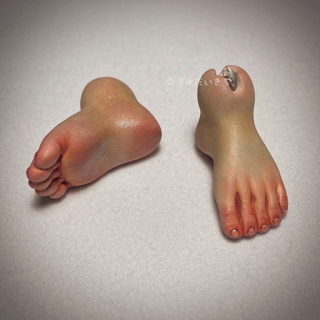 Daikichi_0636's tweet image. 小さな足と手

#球体関節人形　#artdoll　#創作　#art