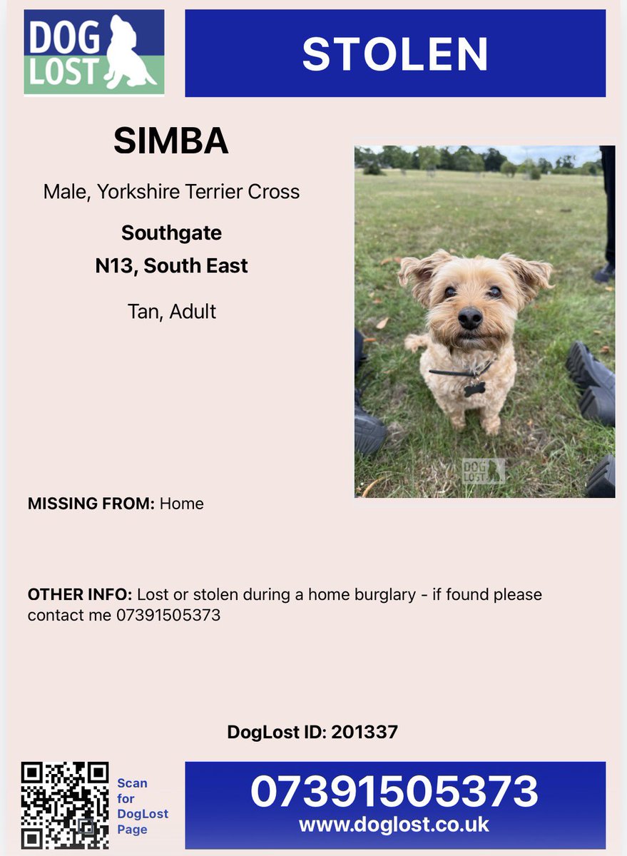 <a href="/SAMPAuk_/">Stolen&Missing Pets</a> <a href="/MissingPetsGB/">Missing Pets GB</a> <a href="/rosieDoc2/">spaniel alert</a> <a href="/millypod1/">chris towers</a> <a href="/WaterhousePat/">Pat waterhouse</a> <a href="/PetTheftUK/">Debbie Matthews</a> <a href="/pettheftaware/">Pet Theft Awareness</a> <a href="/theFOALGroup/">Focus On Animal Law</a> <a href="/LisaClareRead2/">Lisa Clare Read 💙</a> <a href="/judysale23/">judy sale</a> If you missed it watch on this link: facebook.com/share/v/1CMLJD…

Doglost doglost.co.uk/dog/201337