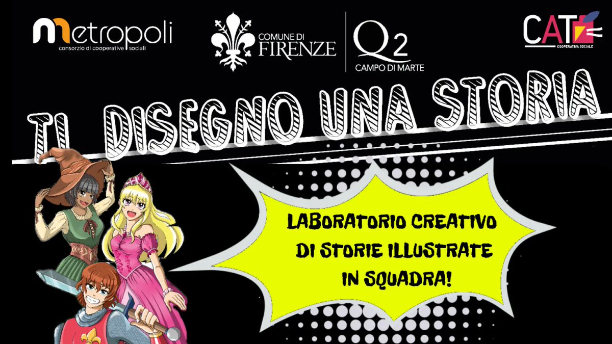 comunefi's tweet photo. Laboratori creativi per bambini a Firenze: Ti Disegno una Storia
Presso la ludoteca La Tana dell’Orso (Q2) un percorso gratuito di narrazione e disegno per la fascia 8-11 anni. 10 incontri tra gioco di ruolo e illustrazioni.
Info: https://t.co/9oUHpkgz0H
#Firenze #Quartiere2 https://t.co/RYUx3q94H0