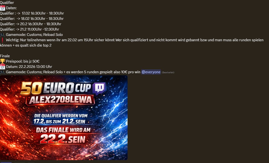 Heute erster Qualifire: twitch.tv/alex2708lewa