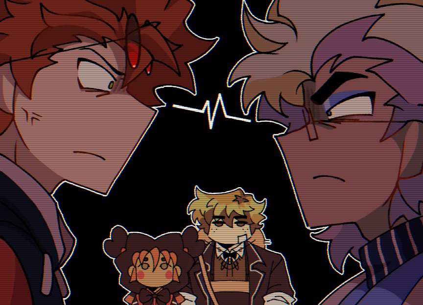 [JCC Swap AU] I’ve posted these before, but I'm sharing them again after updating Cobyn's outfit and Vega's face and clothing. :)

#JackpotCrashCourse #StudioInvestigrave