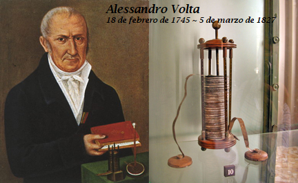 #18Febrero Nace Alessandro Volta (1745) 🇮🇹 Físico y químico italiano, conocido por descubrir el metano, y por la invención y desarrollo de la pila eléctrica en 1799. En su honor, la unidad de fuerza electromotriz del Sistema Internacional de Unidades lleva el nombre de voltio.