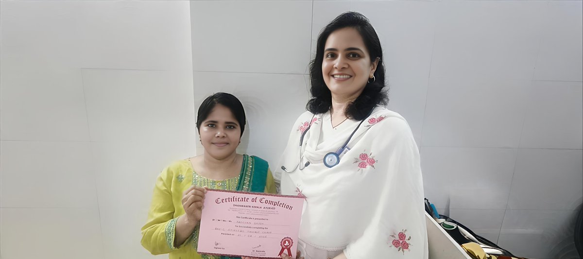 dhanwantriayur's tweet photo. #Panchakarma #Ayurveda #CourseCompletion #AyurvedaHealing #WellnessWarrior #AyurvedicWisdom #ProudMoment https://t.co/jdyPnWATTQ