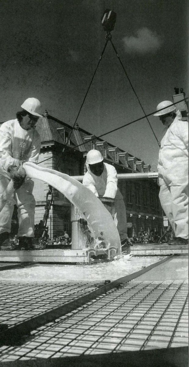 RochdaleCouncil's tweet photo. The world's biggest #pancake was created in #Rochdale in 1994. 15.1 metres in diameter and 2.5cm thick, it weighed 3 tonnes.  It contained 2 million calories and was sold off in pieces to raise money for charity #pancakes #pancakeday  #RochdaleTownOfTheBiggestPancake https://t.co/afPTdYL8ER