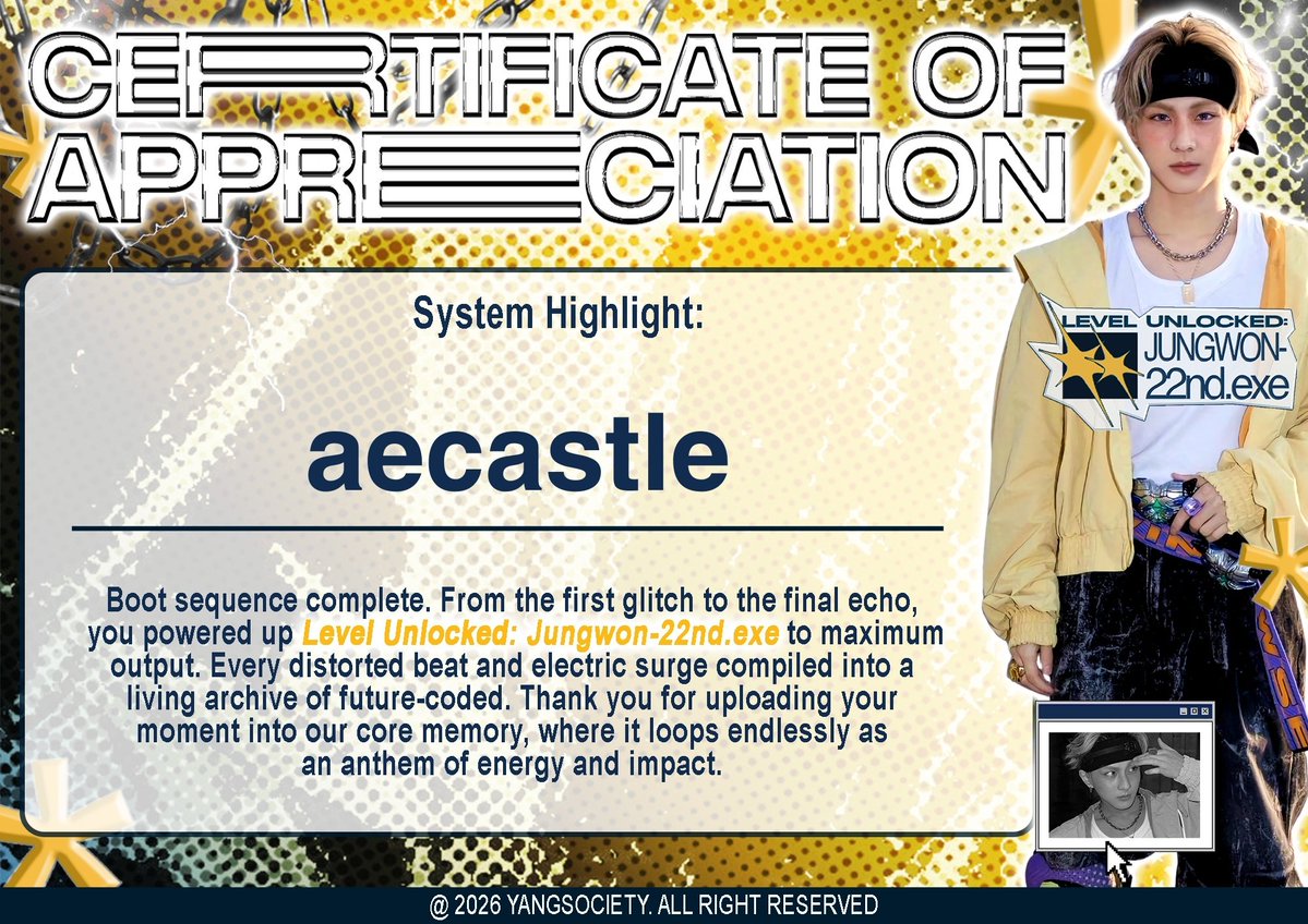 Serving as a media partner for <a href="/YangSociety/">ⓘ Now Loading.. 𝗝𝘂𝗻𝗴𝘄𝗼𝗻 𝗟𝗲𝘃𝗲𝗹 𝟮𝟮! 💥</a>’s project has truly been an honor. We deeply value the confidence you placed in us to contribute to this outstanding venture. We eagerly anticipate working together again in the future. Until we meet again.