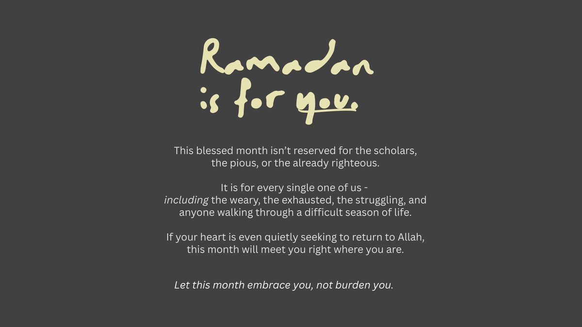 Ramadan &amp; You. 🌙
