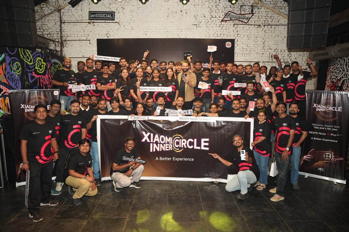 Bhagzbot's tweet photo. A day filled with fun, laughter, creating memories & experiencing the #REDMINote15ProSeries at the #XiaomiInnerCircle's #XiaomiFansClub Mumbai-Pune meet.
A #200MasterPixelCamera smartphone that's #SimplyBetter than the rest. https://t.co/o3EEMy2jGg