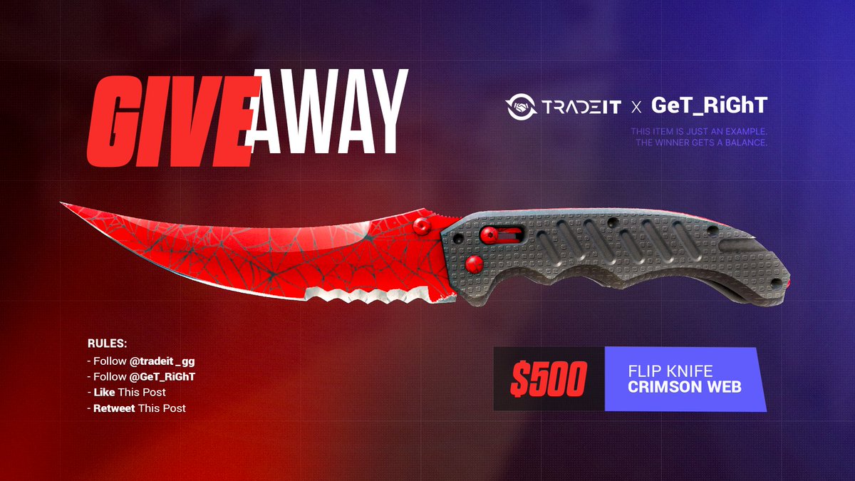 Big news! 🤝 #sponsored

I’m officially partnering with @Tradeit_gg again as my go-to skin trading website! To celebrate, we’re giving back to you guys…

Follow the instructions in the picture to enter the giveaway, and be sure to watch along on my stream for even more stuff