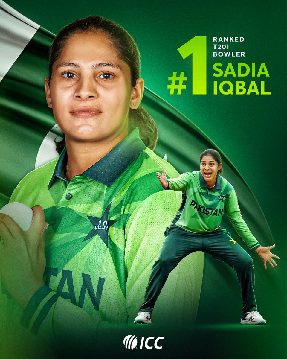 A spin-wizard at work 👏

Pakistan's Sadia Iqbal climbs to the summit of the ICC Women's T20I Bowler Rankings 🙌

Read more ➡️ icc-cricket.com/news/pakistan-…