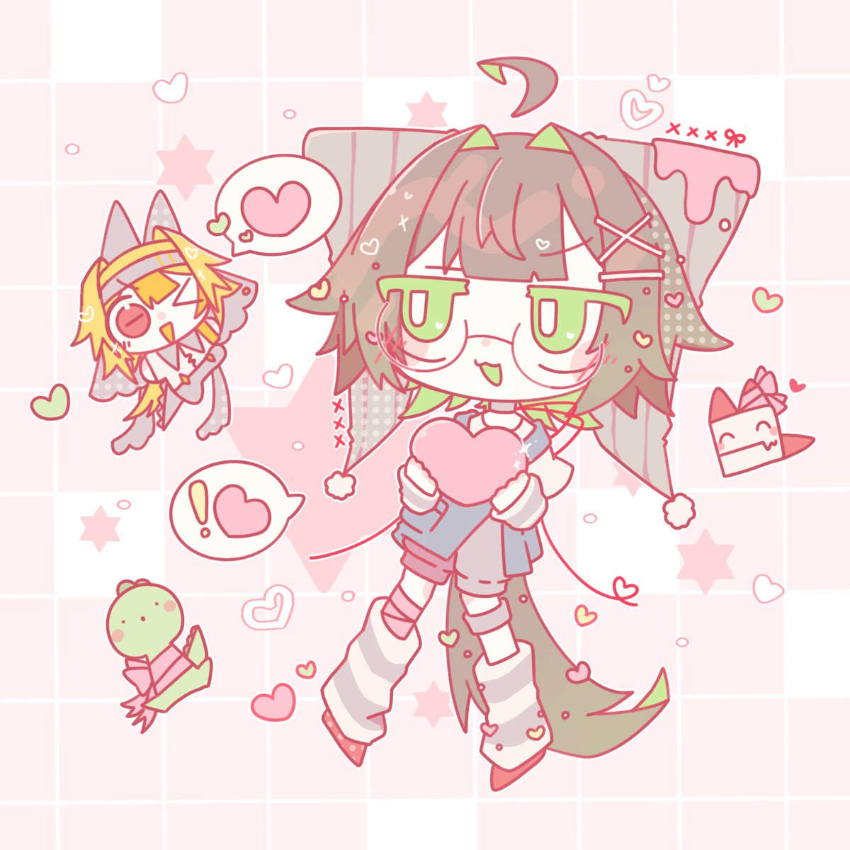 p_mkw0's tweet photo. バレンタイン🧡💚
#創作 #OC #イラスト #illustration https://t.co/RaLIG60jO1