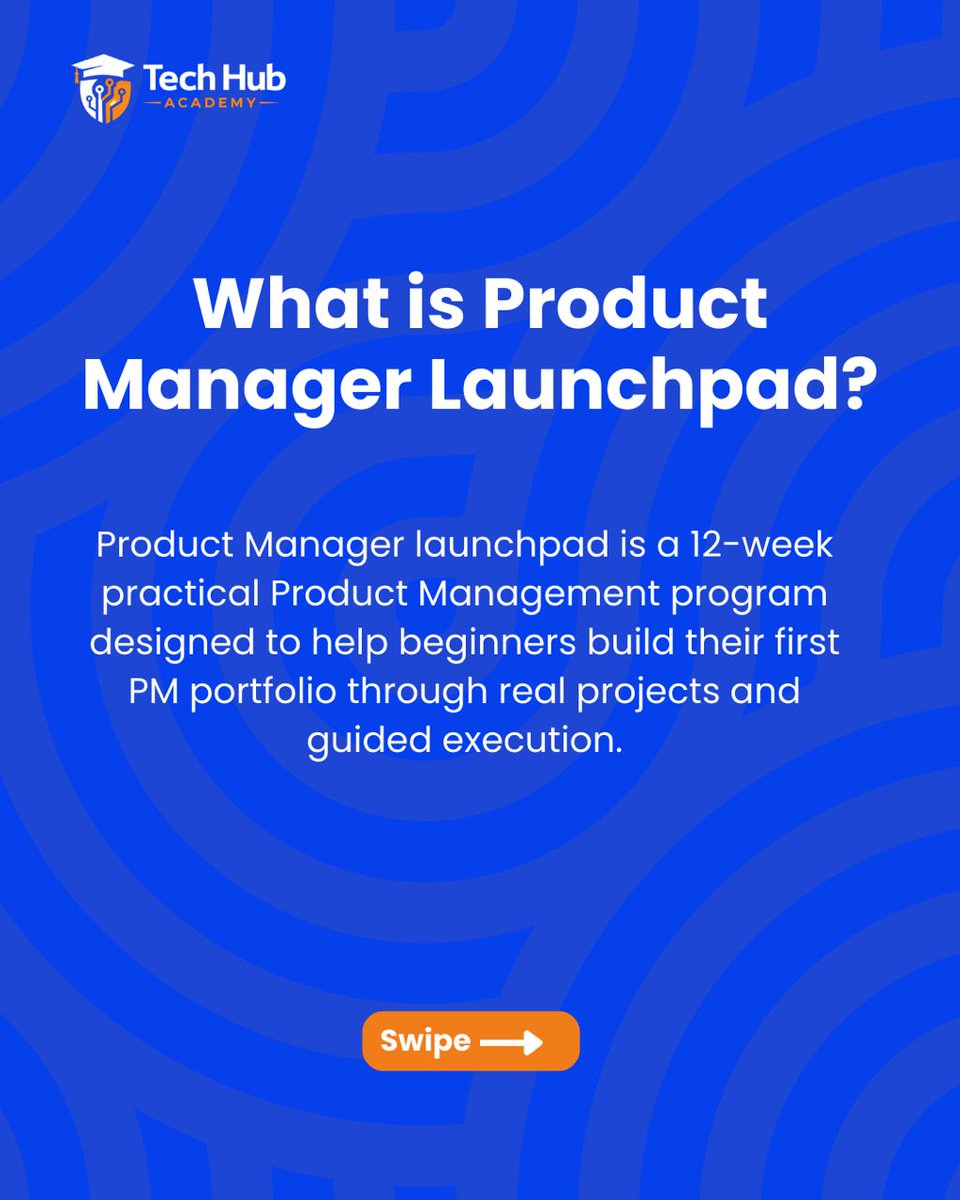 techhubacademy_'s tweet photo. Get Hired as a Product Manager in just 12 weeks of intensive learning. 

No prior experience in tech? No problem. Learn in-demand product management skills, build a job-ready portfolio with guided mentorship.

✔3 Months intensive training + 6 weeks Internship https://t.co/OSWT0Rbzsj