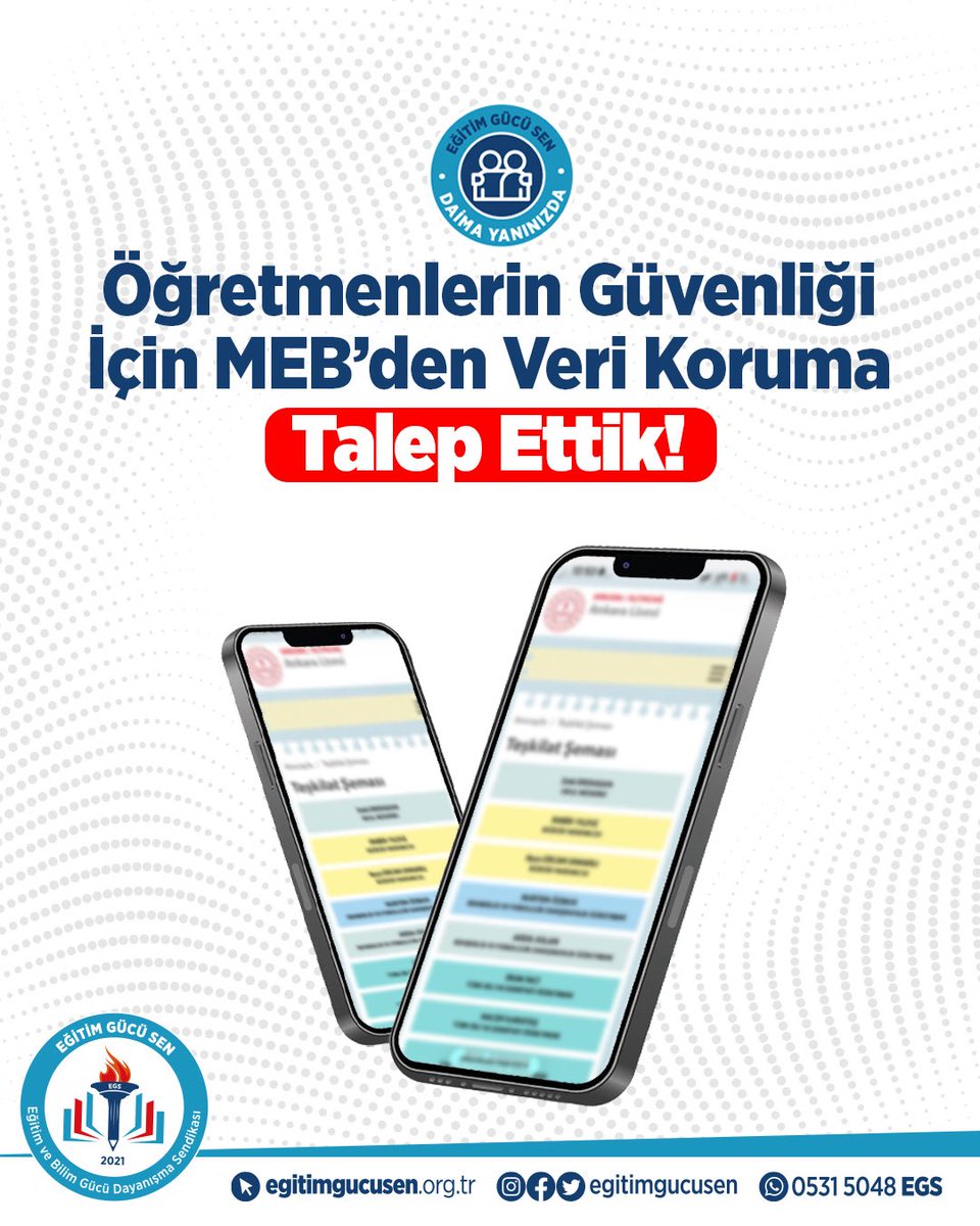 Millî Eğitim Bakanlığı bünyesinde görev yapan öğretmen ve diğer personelin ad-soyad bilgilerinin görev yaptıkları okullar ile eşleştirilmiş şekilde dijital sistemler veya sorgulama ekranları aracılığıyla geniş erişime açık olması, ciddi güvenlik riskleri oluşturmaktadır.