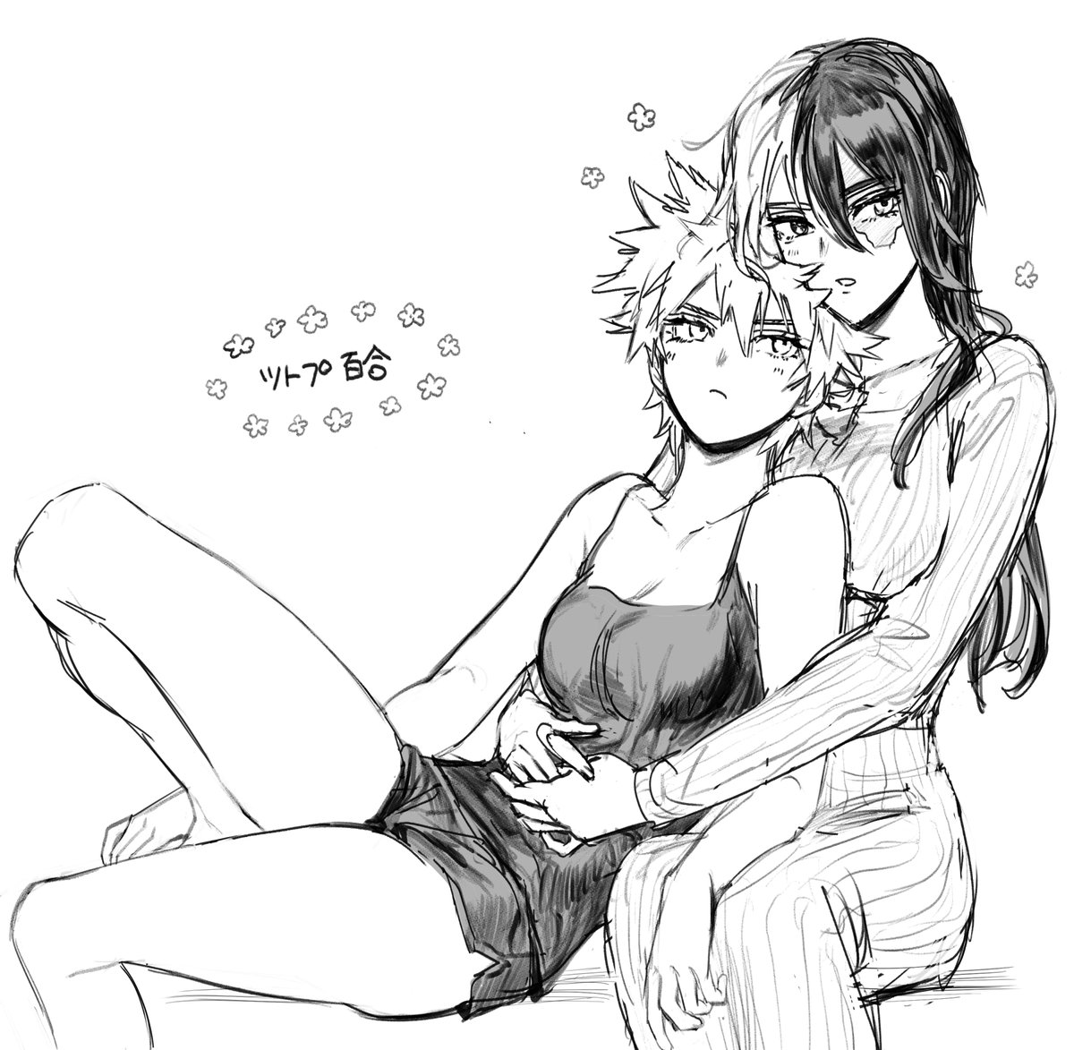 女体化ツトプ百合　轟♀爆♀　🍰♀💥♀