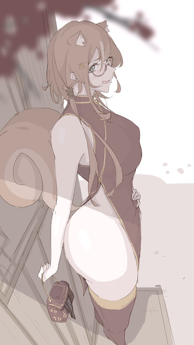 echo0delta's tweet image. highleg cheongsam