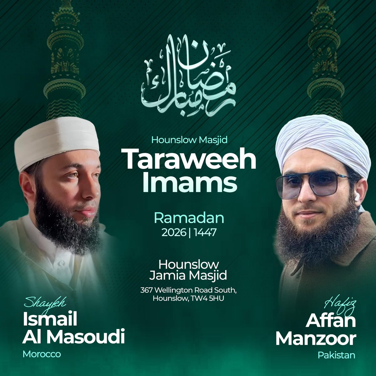 Our Taraweeh Imams this year

#Ramadan2026