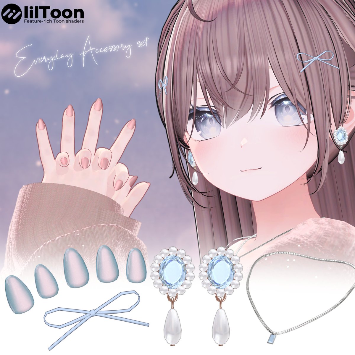 2/21(土) 新作公開予定 🌷

普段使いしやすいアクセサリーセットです ✨
公開から3日間は無料配布予定です 🎁
ショップをフォローしてお待ちいただけると嬉しいです🤍

ネイル対応アバター： しなの / アリスフィール / NecoMaid / ルルネ