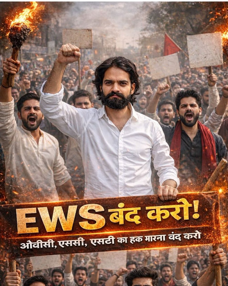 पुरी दुनिया में कहीं ऐसा नहीं मिलेगा जहाँ खाए-अघाए और मोटाए लोगों की पुरी आबादी को ही गरीब और कंगाल मानते हुए सौ प्रतिशत आरक्षण दे दिया जाए।
#ईडब्ल्यूएस_आरक्षण