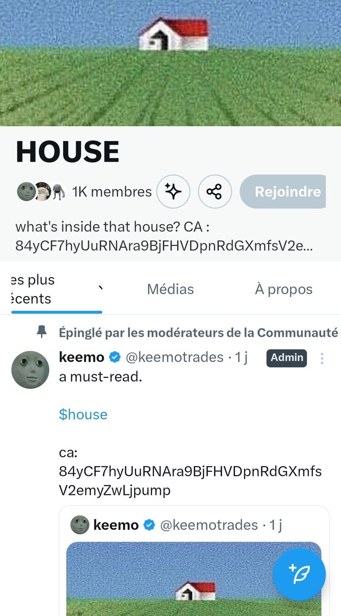 Maybe $house can be the next 20/50m runner 

The memes is very meamable je just need few day for growing 

84yCF7hyUuRNAra9BjFHVDpnRdGXmfsV2emyZwLjpump