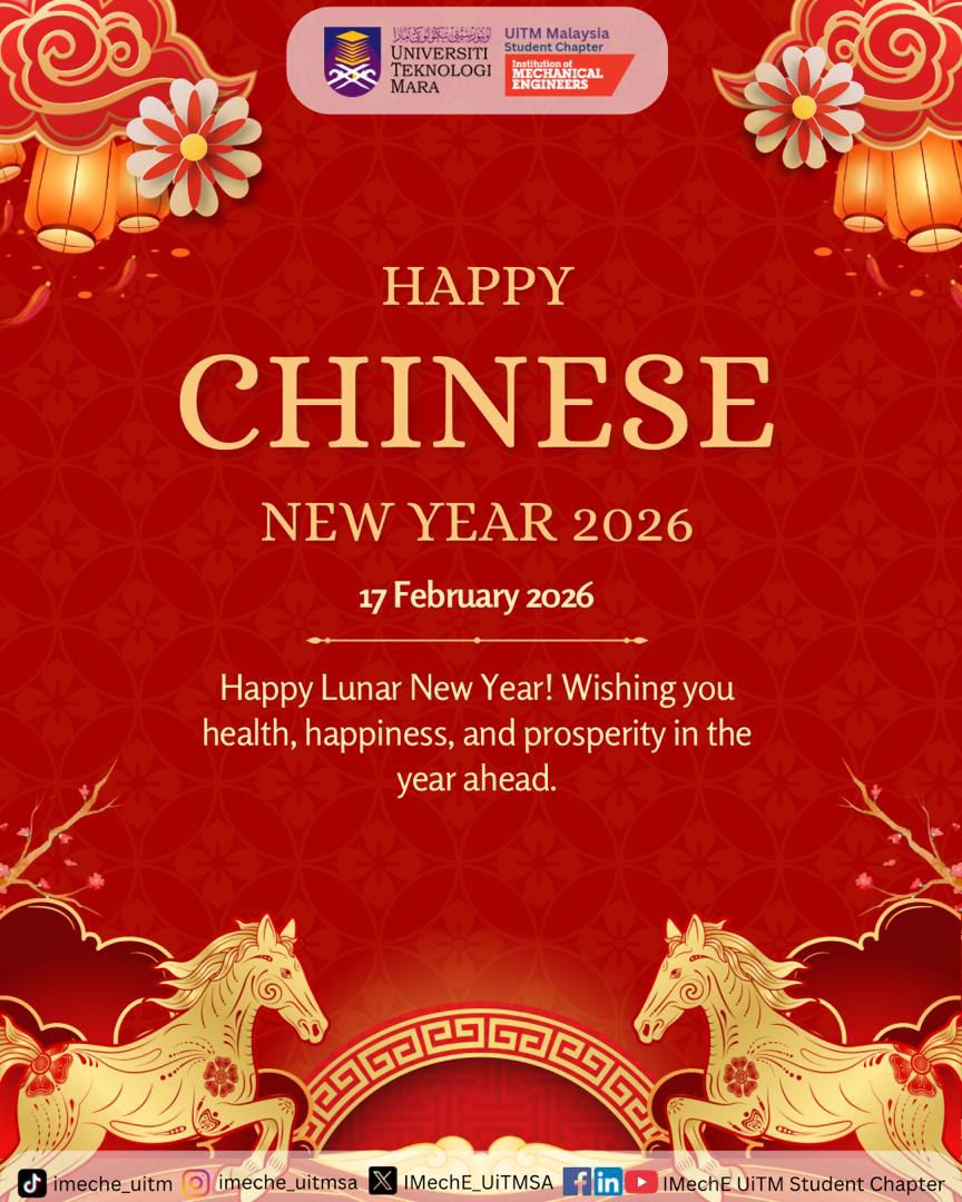 IMechE_UiTMSA's tweet photo. Happy Chinese New Year!🧧

May this festive season bring prosperity, innovation, and success to all our members. Let’s continue building a brighter and smarter future together.

GO BIG (or GO HOME)

#IMechEUiTM #ChineseNewYear #StudentChapter https://t.co/xUEadnCPRd