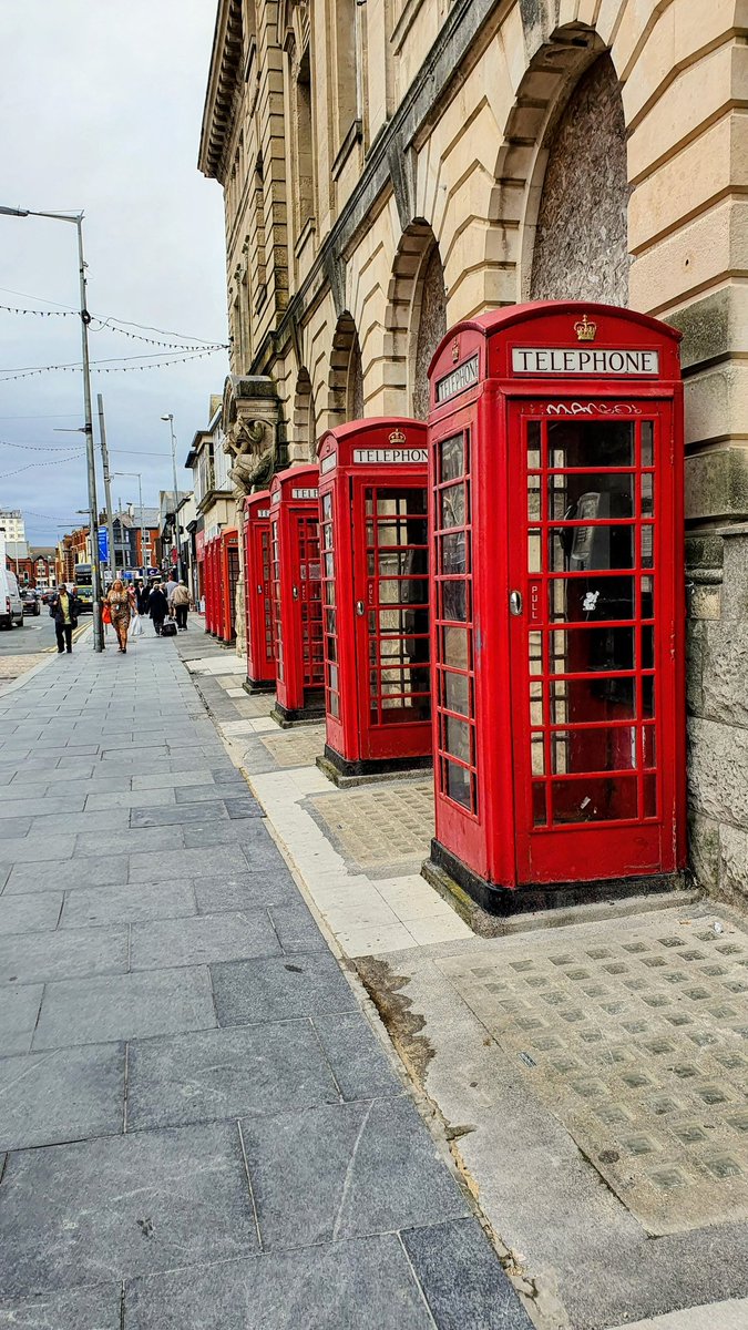 Pastpreservers's tweet image. For #TelephoneboxTuesday here is a lovely row in #Blackpool from 2023!