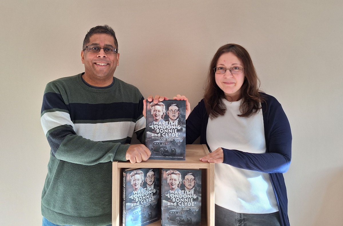 👋🏻 Meet the authors! 👋🏻 

Melissa &amp; Prash Ganendran with their brand new book, Wartime London’s ‘Bonnie and Clyde’ 📸📖

Get your copy here ➡️ buff.ly/gB6veGH 
<a href="/PrashsMurderMap/">Prash's Murder Map</a>