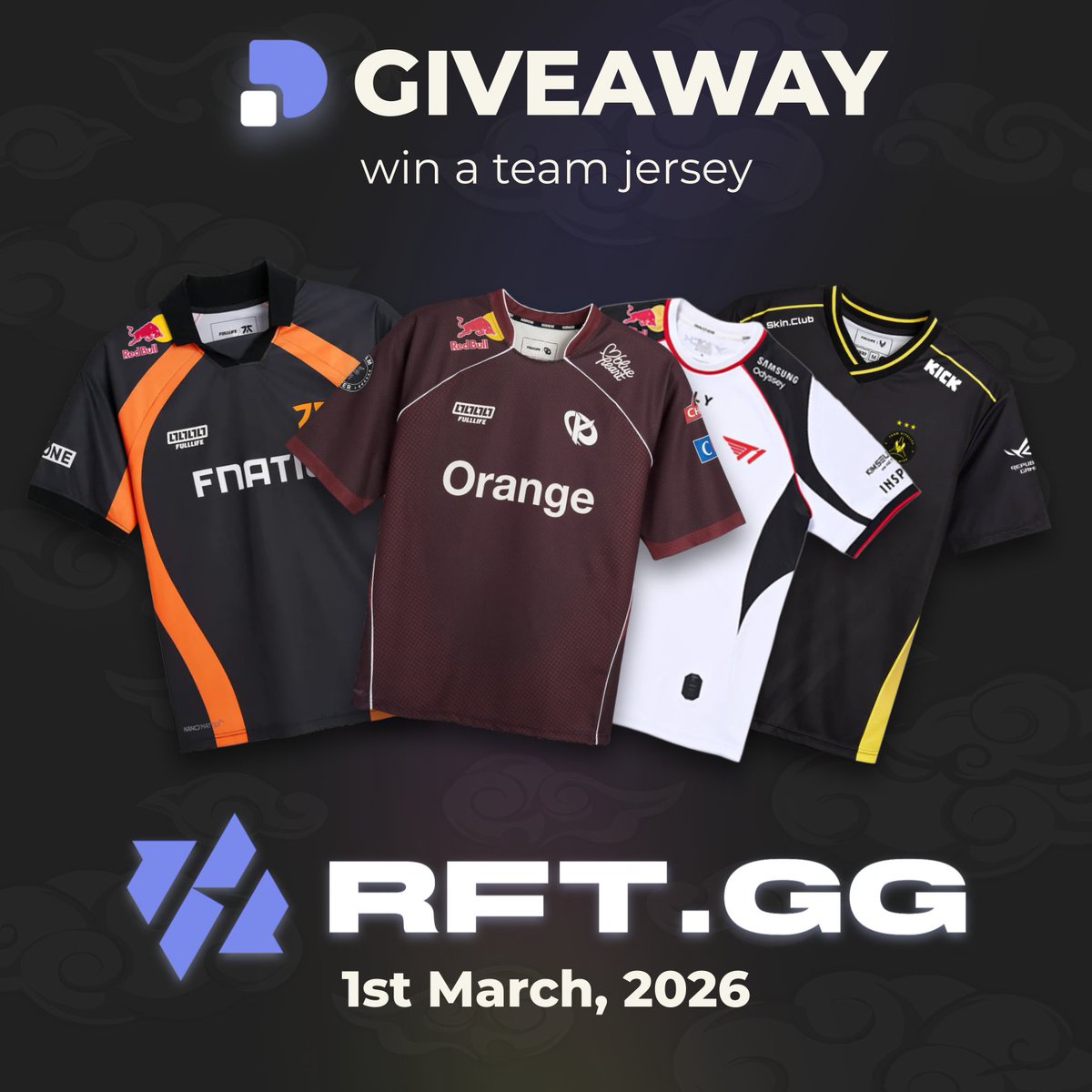 GIVEAWAY DPM x RFT 🔥

try to win an esport jersey! How?
- RT this tweet and the quoted one ⤵️
- follow <a href="/dpmlol/">DPM.LOL</a> &amp; <a href="/RFTGGlol/">RFT.GG</a> 
 
results next week 🫡