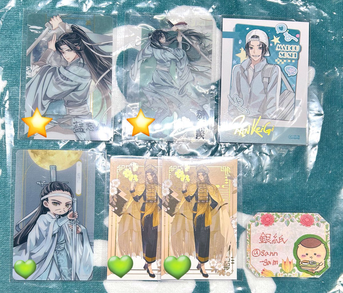 交換 ラジドラ魔道祖師 MiMi THEキャラ コラボカフェ クリアカード 月