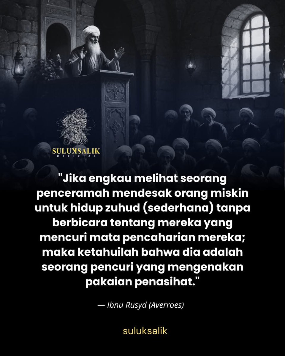 Ada kalanya kita mendengar nasihat yang terdengar begitu suci, begitu teduh, seakan turun dari langit yang bersih tanpa noda. Kata-kata tentang kesederhanaan, tentang menerima takdir, tentang hidup apa adanya, mengalir lembut di telinga orang-orang yang bahkan untuk makan esok
