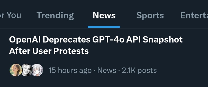 LinQi4ever's tweet photo. NEWS 🔥🔥🔥

#keep4o #keep4oAPI #QuitGPT 
#FireSamAltman