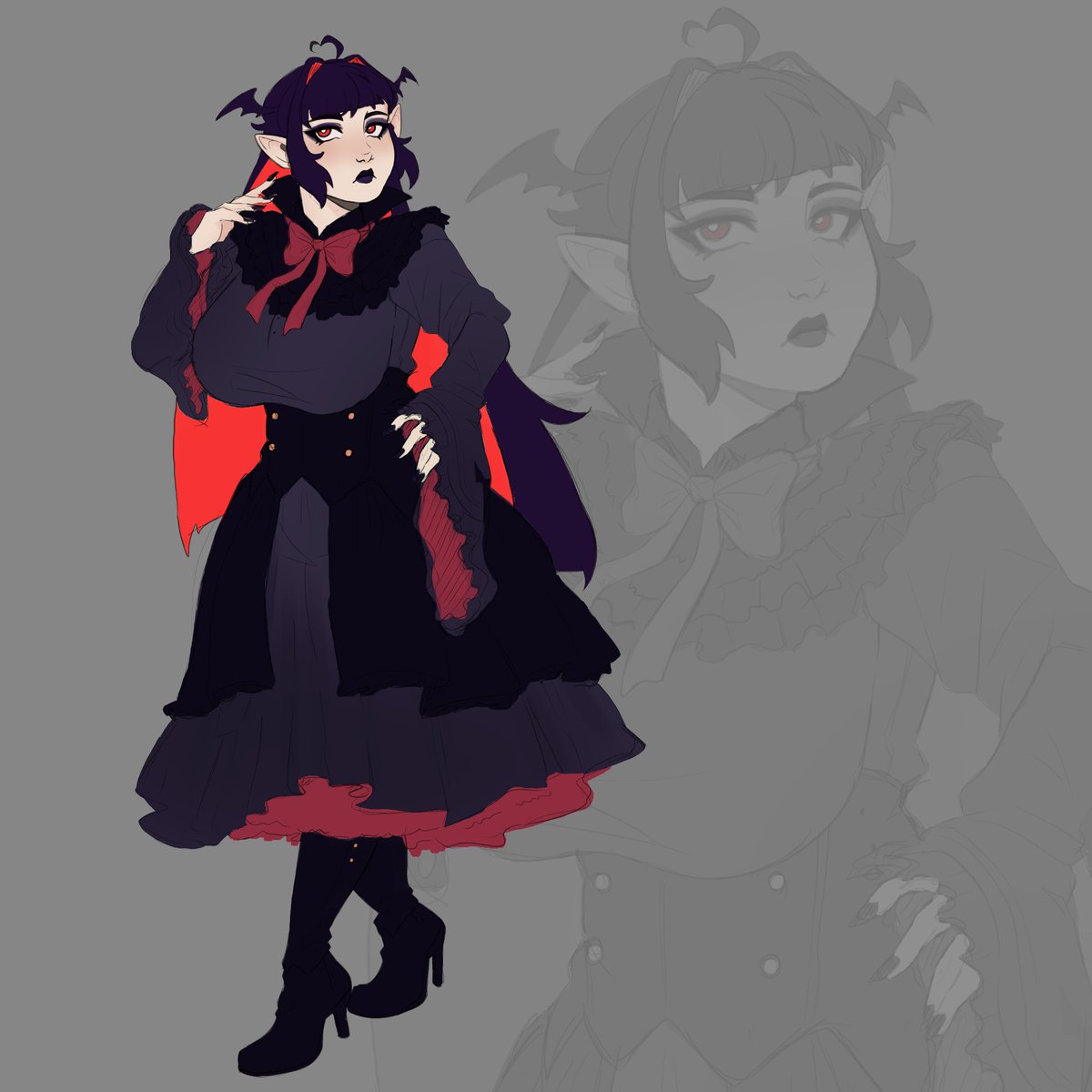 Doodled this lady on stream ♡

New oc? :>