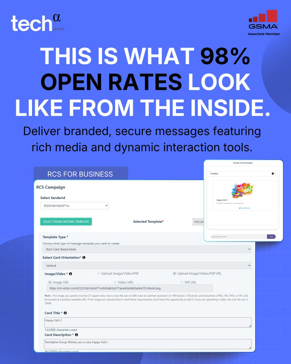TechalphaGroup's tweet photo. Your customers donβt ignore messages.
(They ignore friction.)
If a user has to click, wait, and log inβyouβve lost them.
The future isn't about "messaging." It's about creating experiences inside the inbox.
#RCS #techalphagroup https://t.co/7GYXZnz0zy