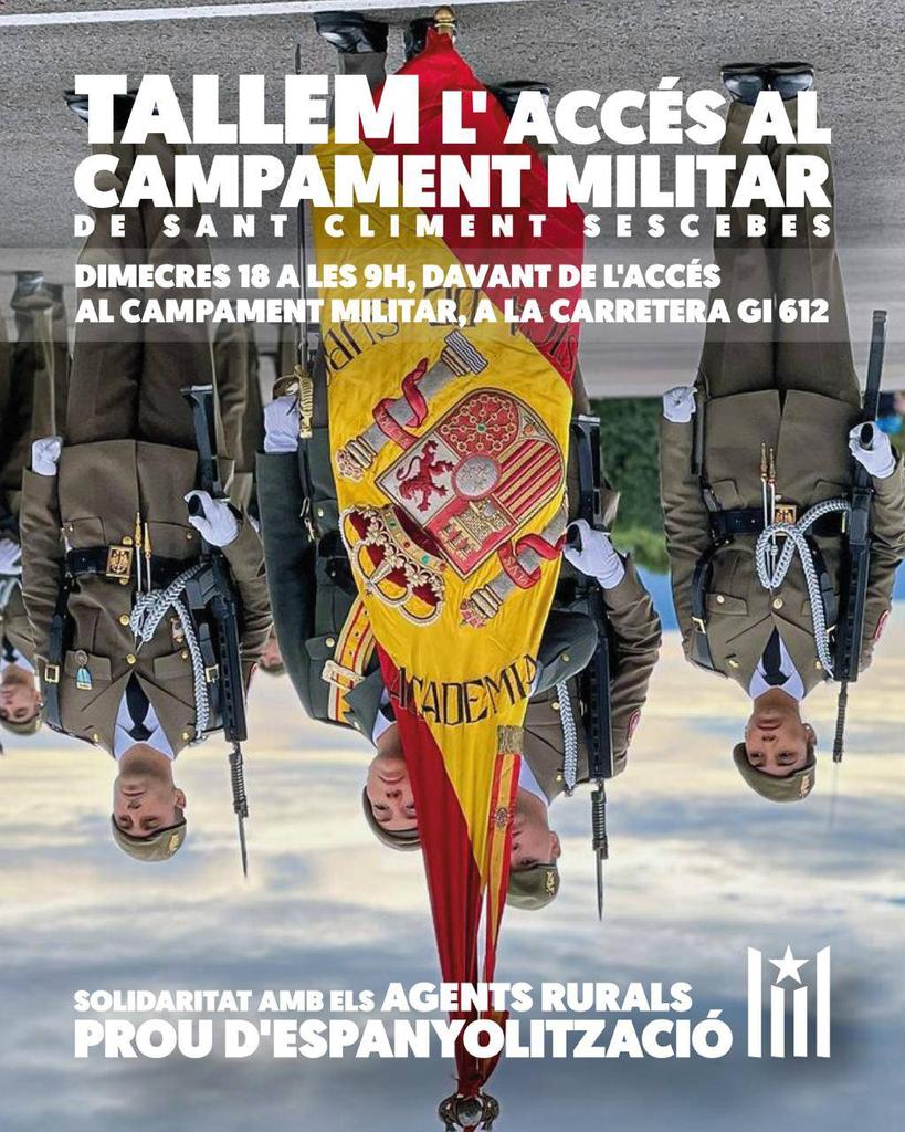 🔊🔊🔊🔊
Tot el suport als Agents Rurals en lluita contra la decisió de la Generalitat de que rebin instrucció de l'Exercit Espanyol. 
Compartim la seva lluita!!! 
No a la Instruccio militar!!!
No a l'espanyolització dels Agents Rurals!!! elpuntavui.cat/societat/artic… via <a href="/elpuntavui/">El Punt Avui 🎗️</a>