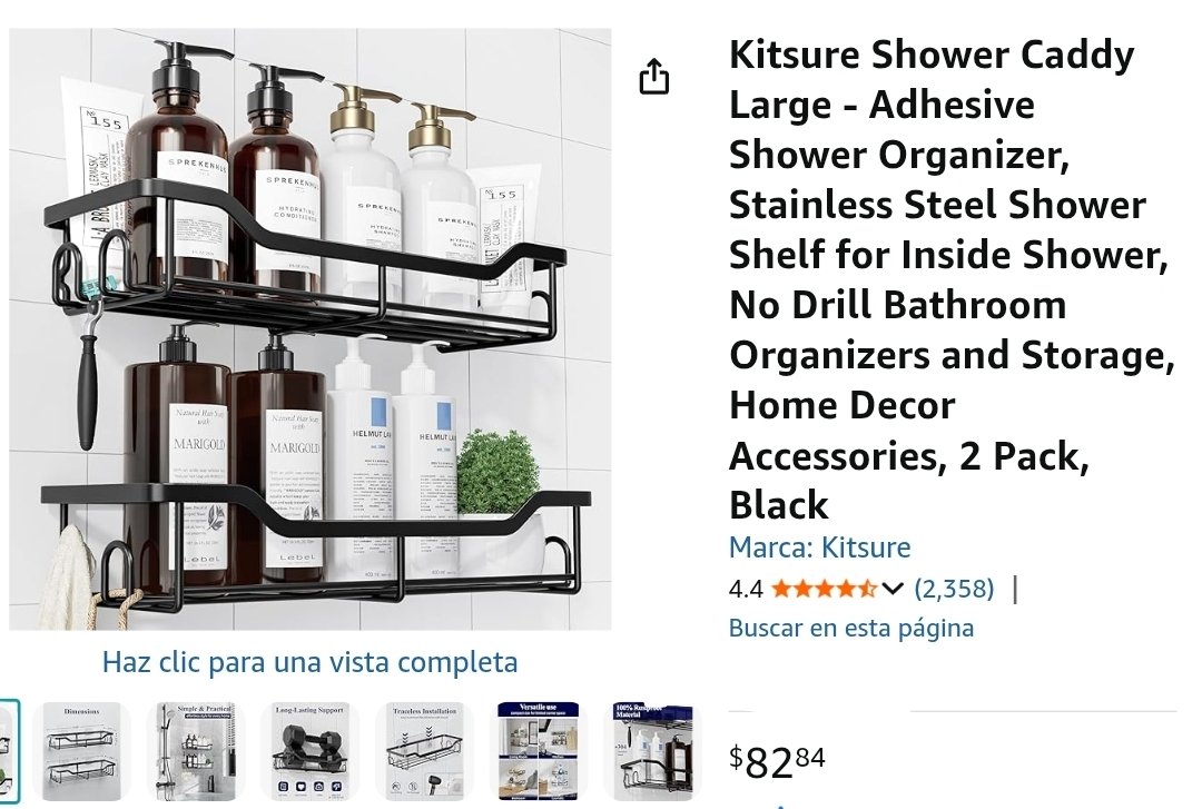 Amazon: Kitsure - Paquete de 2 Organizadores de Ducha Adhesivos, Estantes de Metal a Prueba de Óxido, Instalación Sin Taladrar - $82

amzn.to/3OgKIc9