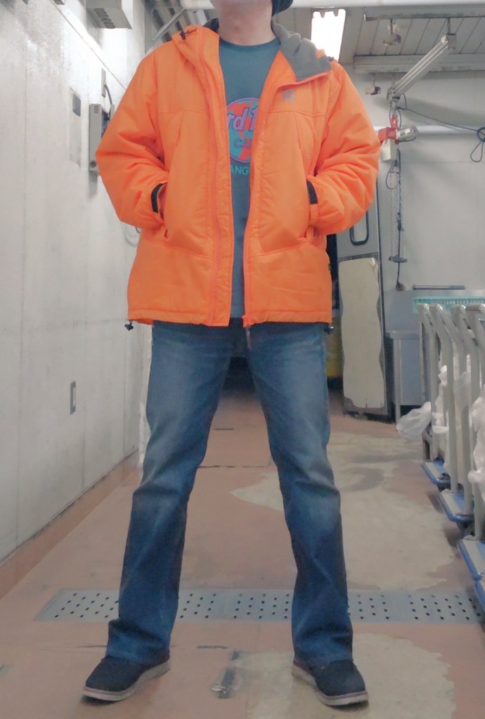 surrenderSwing's tweet image. #ジーンズ　#リーバイス　#ALPHA　#ミリタリー　#アメカジ
ALPHAのフーデッドコールドパーカーと517の着用写真です
コレ、ポケットがスゴく暖かいです