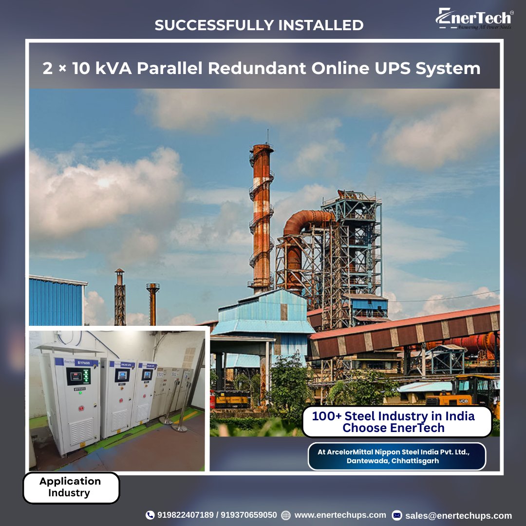 Reliability where it matters most. 📷
 We’ve successfully deployed a 2 × 10 kVA Parallel Redundant Online UPS for ArcelorMittal Nippon Steel India.
#mahashivatri #shivratri2026 #ShivThakare #nikkitambuli #SpiritualVibes #FestivalOfFaith #indianfestivals
