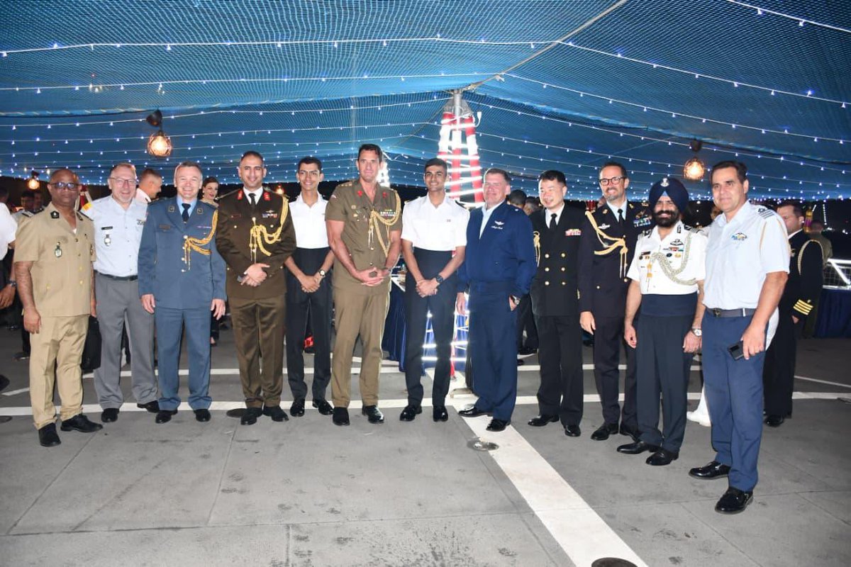 Amb <a href="/d_mittal73/">Deepak Mittal</a> and Capt Sandeep Shorey, Commanding Officer hosted a reception onboard INS Surat during its port call to Abu Dhabi.

Members of UAE Ministry of Defense, UAE Navy, Diplomatic corps and the Indian community joined in the celebration of 🇮🇳🇦🇪 strategic partnership.