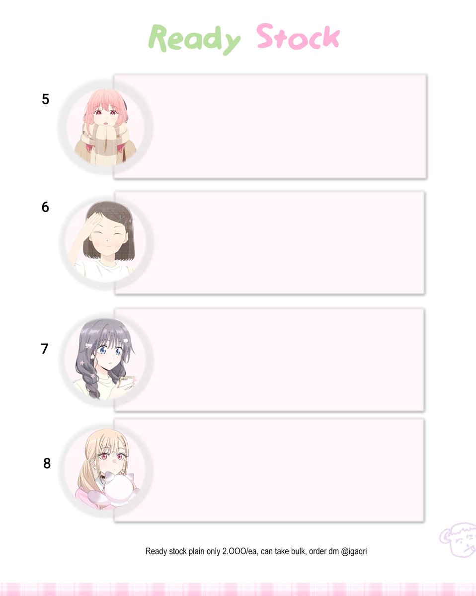 Obento_kith's tweet image. help repost? terimakasih banyak ♡

hallo semuanya aku ada 32 layout ready stock gg &amp;amp; anime shoujo plain pink 2.000/ea.

bisa take lebih dari 10 dapet potongan harga. sisanya  bisa scroll bawah ya ! take dm @igaqri /wa &amp;amp; tele ♡ #zonauang zonauang