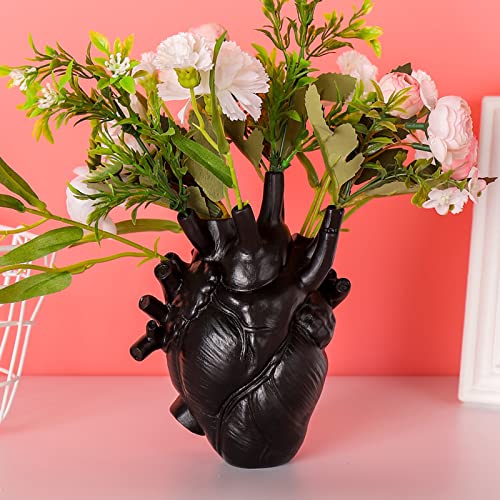 I just received MANMAOHE Black Anatomical Heart Vase Resin Flower Pot Desktop Ornament Heart Shaped Vases for Flowers Heart Sculptures Home Decor, 4.3x6 Inch (Black) - Black from Rottie via Throne. Thank you! throne.com/purpleglittere… #Wishlist #throne