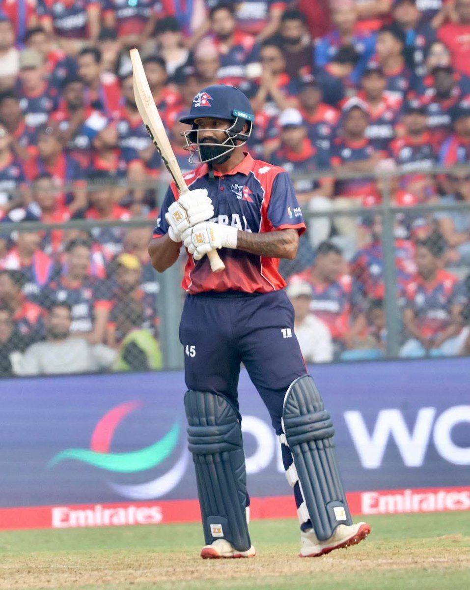 beinghrk1's tweet photo. डिपेन्द्र सिंह ऐरीको शानदार अर्धशतकले नेपाललाई T20 World Cup 2026 मा ऐतिहासिक जित दिलायो! 🇳🇵🔥
धेरै धेरै धन्यवाद डिप्पी, हामी तिमीमाथि गर्व गर्छौं। ❤️
We LOVE you, Dippi! 🫶

#DipendraSinghAiree #Dippi #T20WorldCup2026 #NepalCricket #ProudNepali #JayNepal 🇳🇵 https://t.co/MMCG6hx135