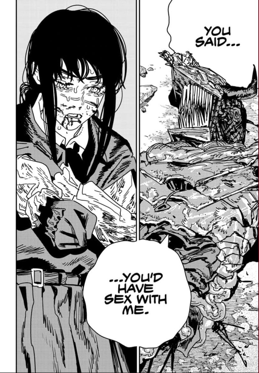 Crazy how we got these two pages from the same chapter. Fujimoto dmpo next week this is strike one