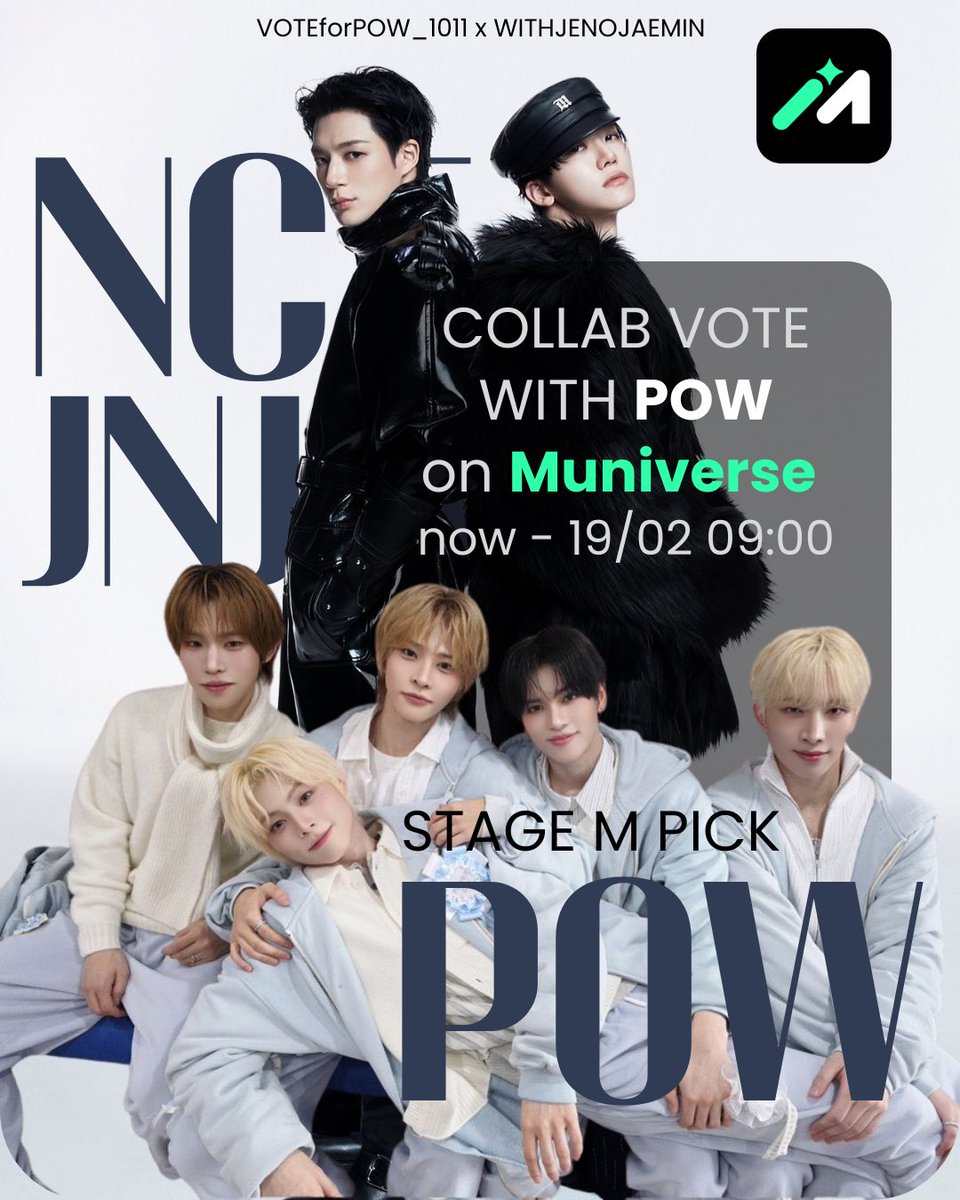 WITHJENOJAEMIN's tweet image. [📢] ภารกิจร้อน! 🔥 #โหวตเพื่อเจโน่แจมิน 

#NCTJNJMxPOW  #VoteForpow คอลแลปโหวต 
รายการ STAGE M PICK  แล้ว พาวเวอร์ จะโหวตคืนให้เราในรายการเดียวเช่นกันค่ะ

📱Muniverse หรือเว็บ http://
muniverse.io

🗳️ 1 บัญชี/ 10 โหวต/วัน (ไม่ต้องเก็บโหวต)
 โหวตได้ไม่จำกัด
 ⏰