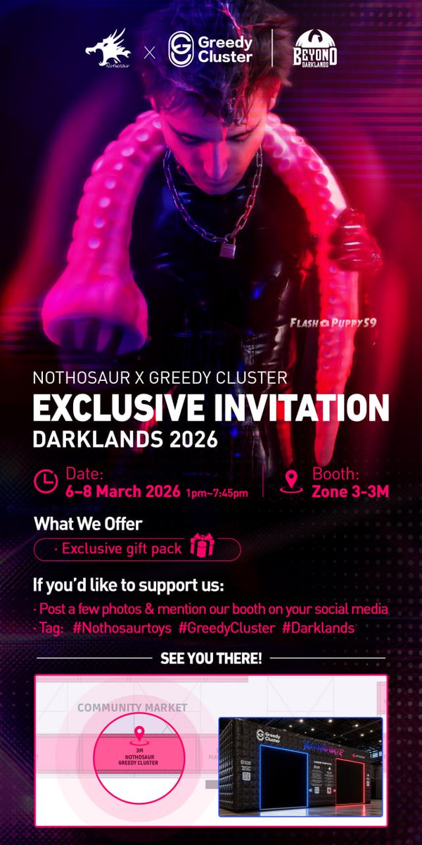 Hi hi. If you are going to #Darklands and wanna say hi ill be at the <a href="/NothosaurToys/">Nothosaur Official</a> booth March 8th starting around 3PM. Lets see or I take something home 🤭 been eyeing some of their toys for a while~