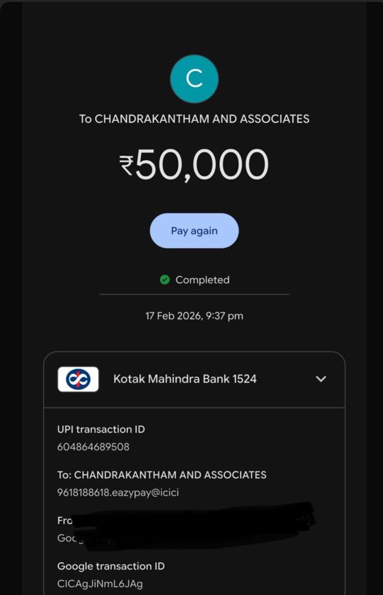 A small contribution of ₹50,000 from my side for Harsha battling health issues.

Every contribution matters. Let’s keep helping.