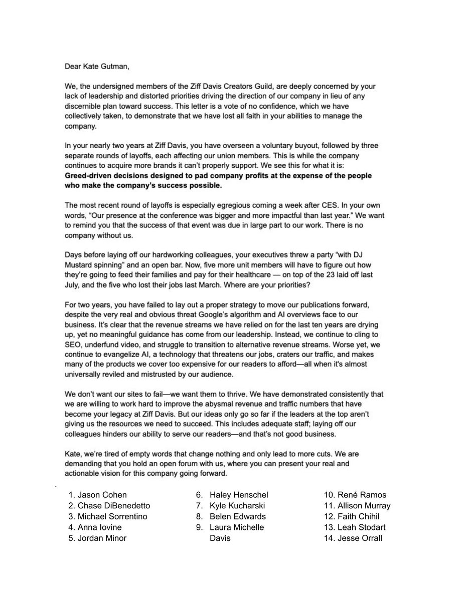 Ziff Davis Creators Guild tweet media