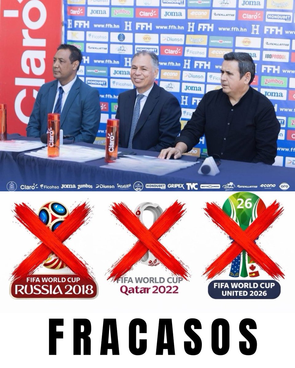 Aquí, tres de los cuatro responsables del fracaso de nuestro fútbol.

Viven del fútbol, pero no saben lo que es pagar una planilla de jugadores con su propio dinero.

Y ahora pretenden reelegirse —de forma ilegal— hasta 2031.

¿De verdad creen que se lo merecen?