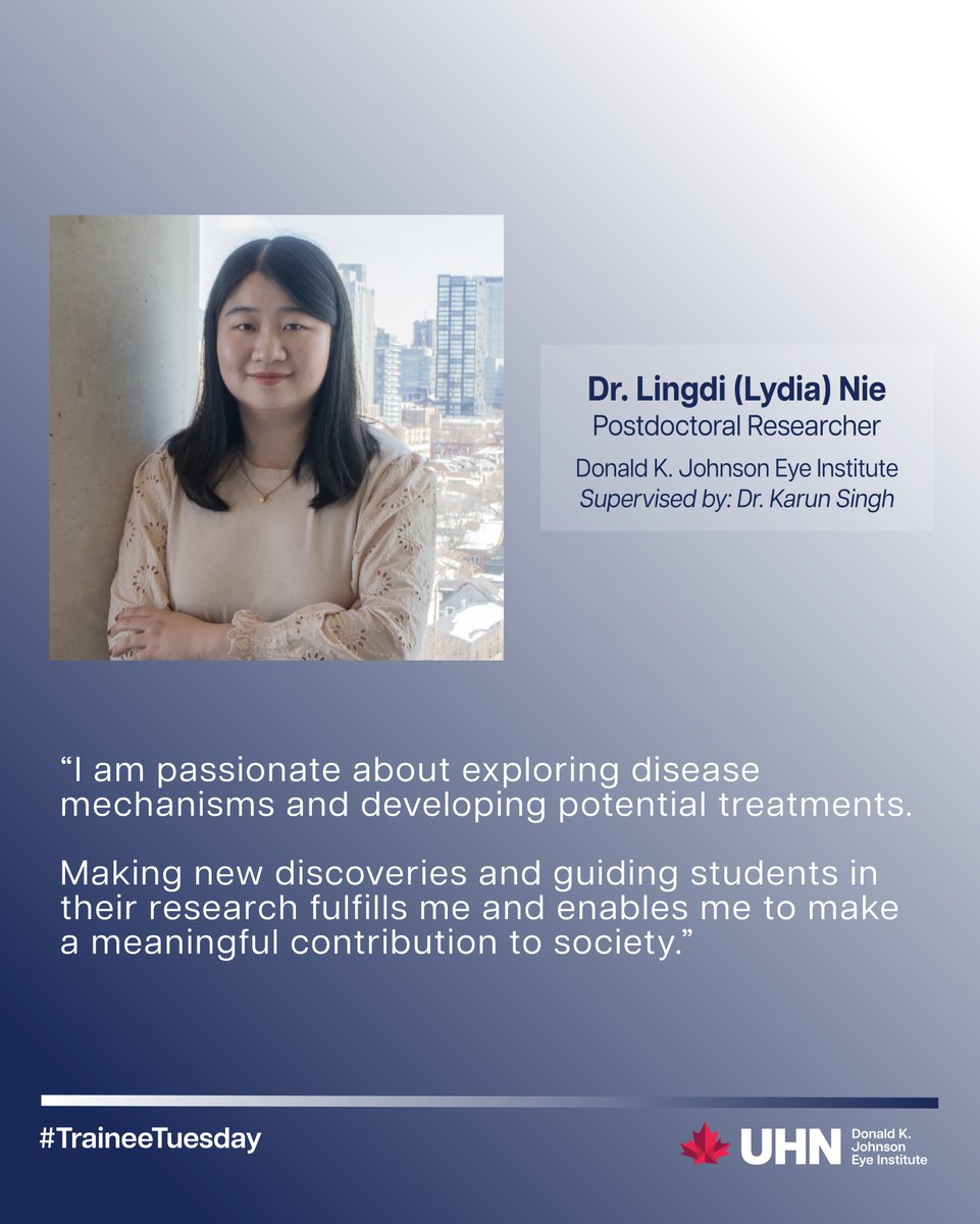 DKJEI_UHN's tweet photo. It's #TraineeTuesday!
Meet Dr. Lydia Nie, a Postdoctoral Researcher @DKJEI_UHN.
Her research investigates the mechanisms of the neurodevelopmental disorder 15q13.3 microdeletion syndrome using human stem cell–derived brain organoids and assembloids >> https://t.co/bs1BtB9Lec https://t.co/tw94MRhi9o